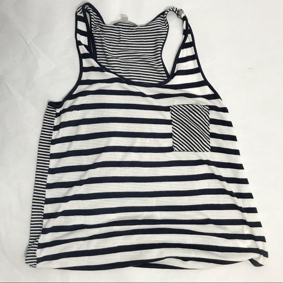 Gap XS Women’s Navy Striped Pocket Tank Top - Picture 4 of 7